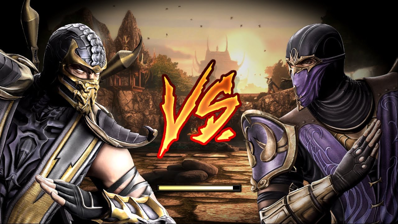 Scorpion VS Rain mortal kombat 9 (⌐■_■)😎🧜‍♂️
