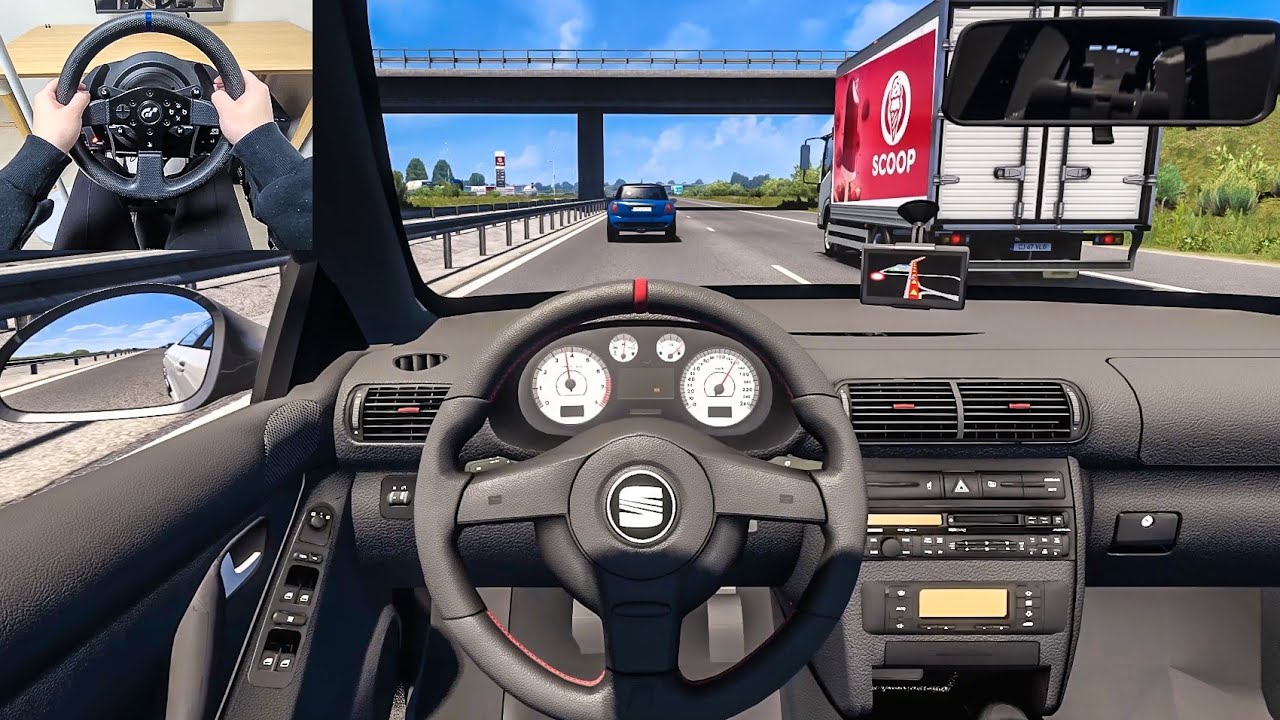 2003 Seat Leon Cupra - Euro Truck Simulator 2 [Steering Wheel Gameplay]