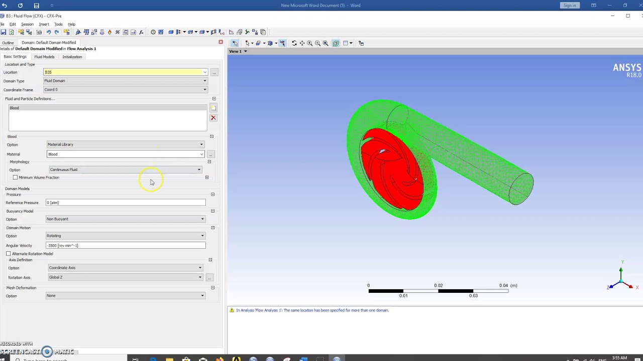 ANSYS CFX - Creating a CFD Setup for Blood-pumping Centrifugal Pump