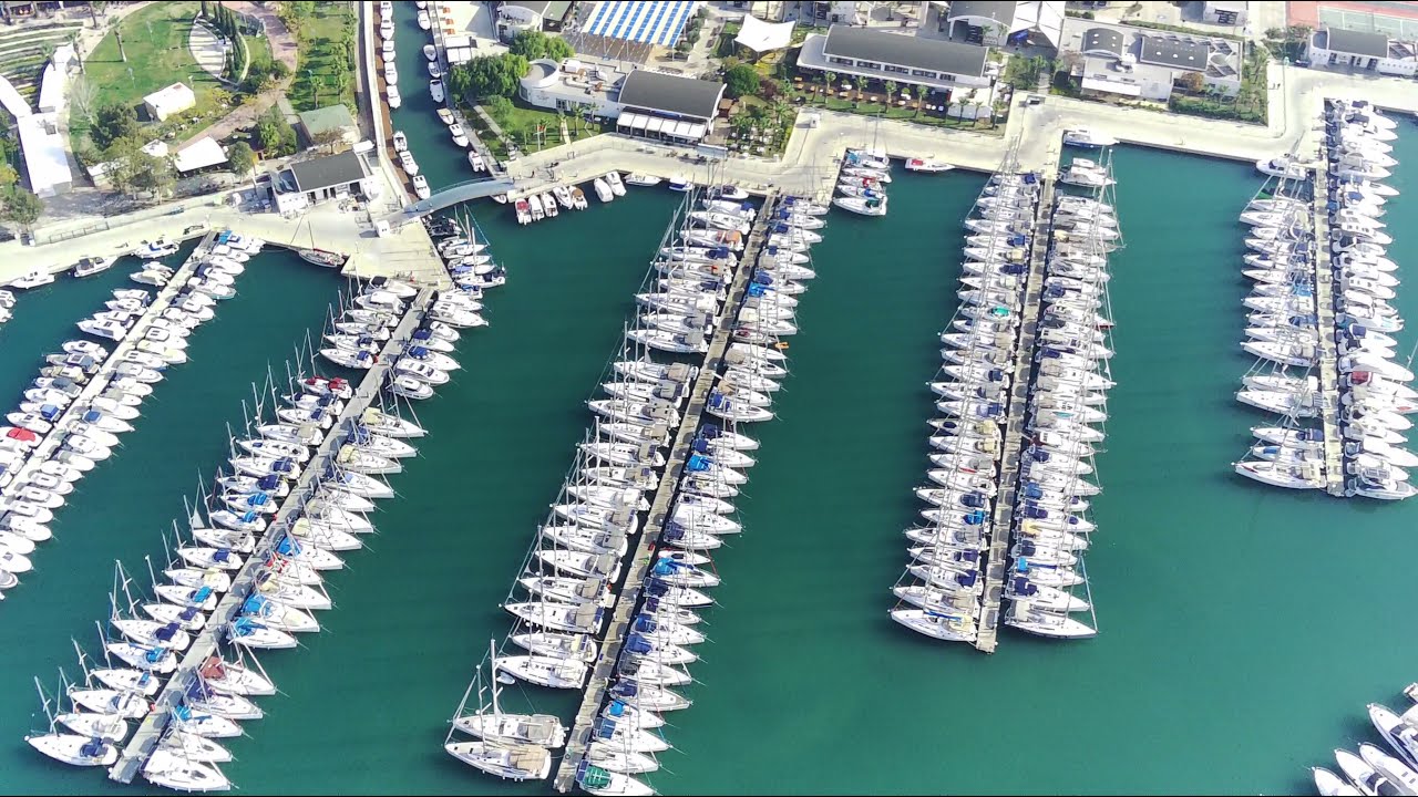 İZMİR SEFERİHİSAR TEOS MARİNA Sigacik Yachthafen 4K, Drone,Drohnenaufnahme,izmir,Seferihisar,Sigacik