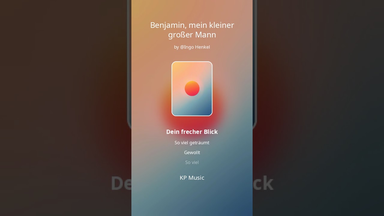 Benjamin mein kleiner großer Mann 