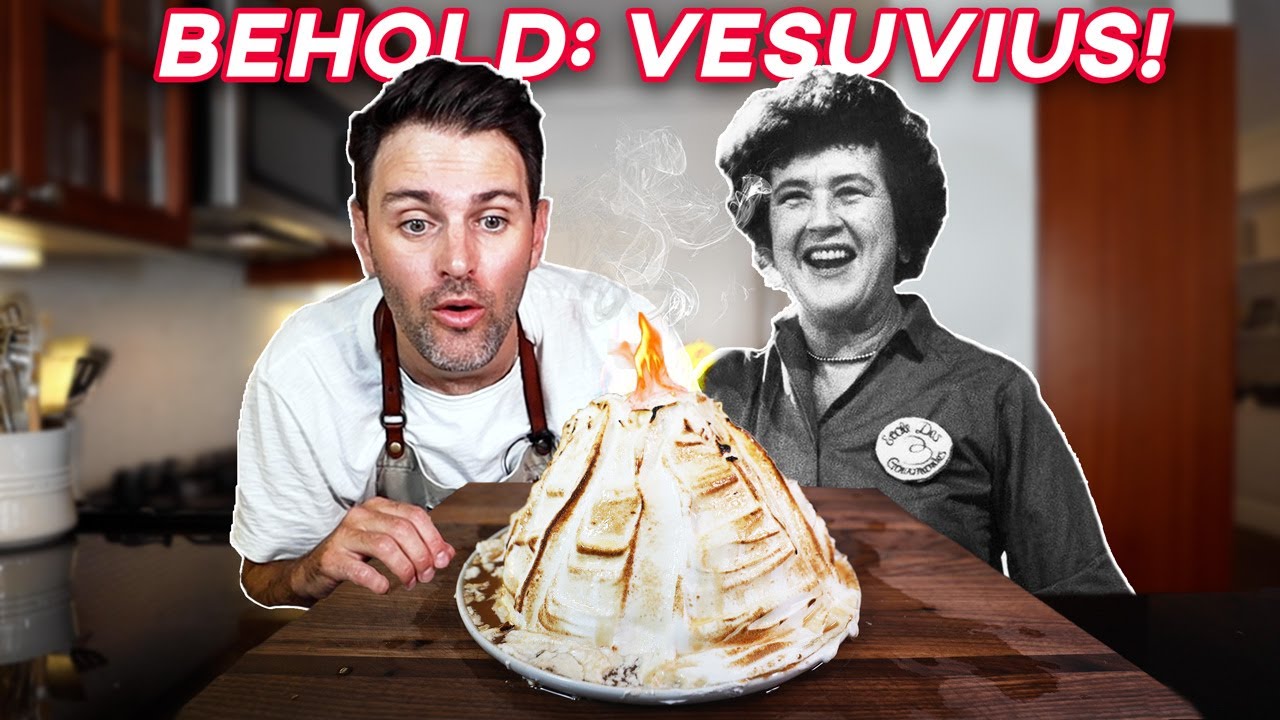 Julia Child's Epic Baked Alaska with COGNAC LAVA!