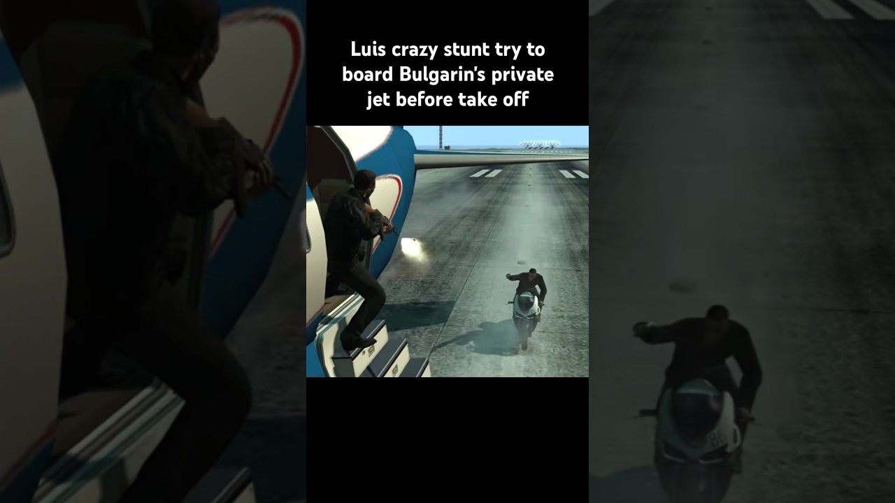 Luis tries to board Bulgarin's private jet before it takes off, also tries to finish him! 