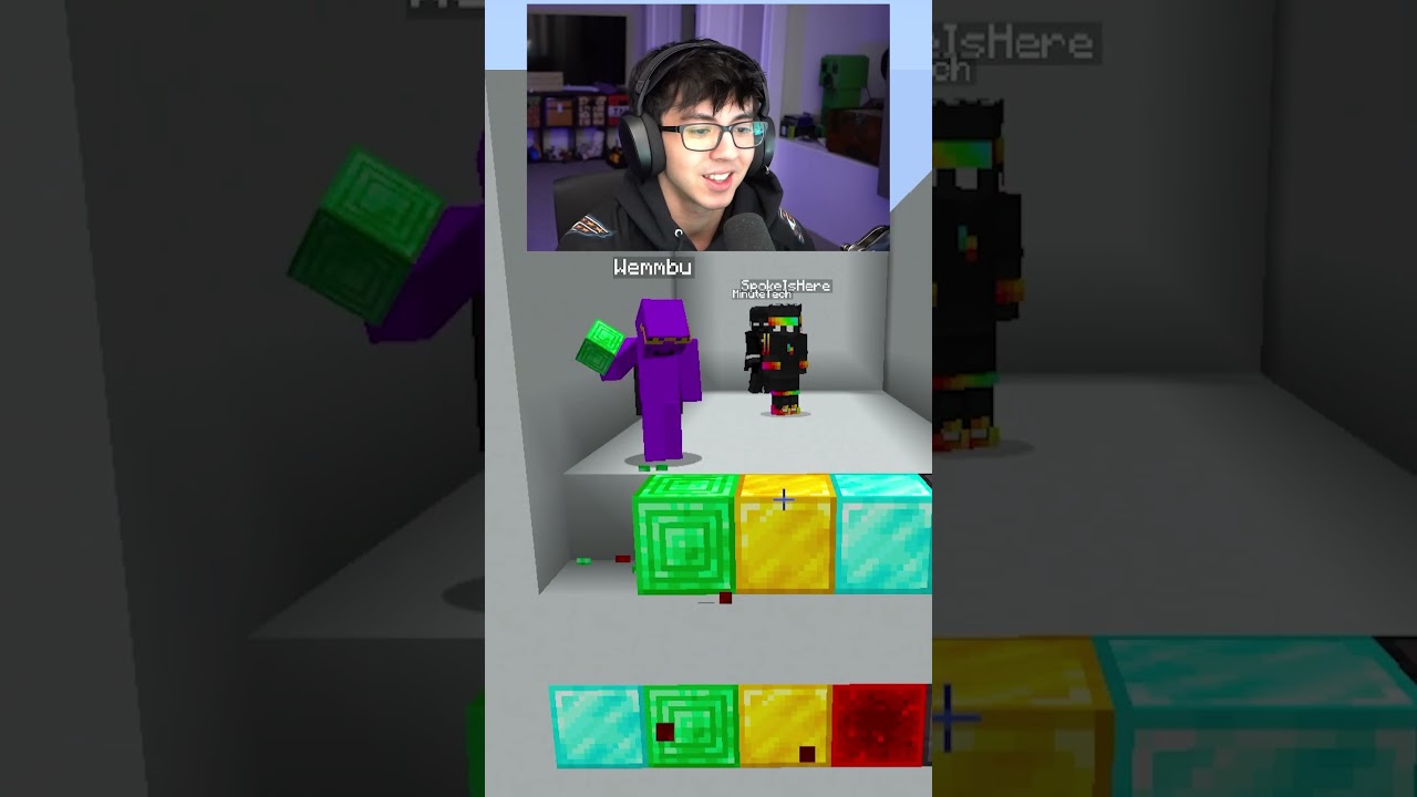 Minecraft Color Match 2 против LIFESTEAL SMP Spoke Wemmbu Minutetech🎨#minecraft #shorts #minecraf...