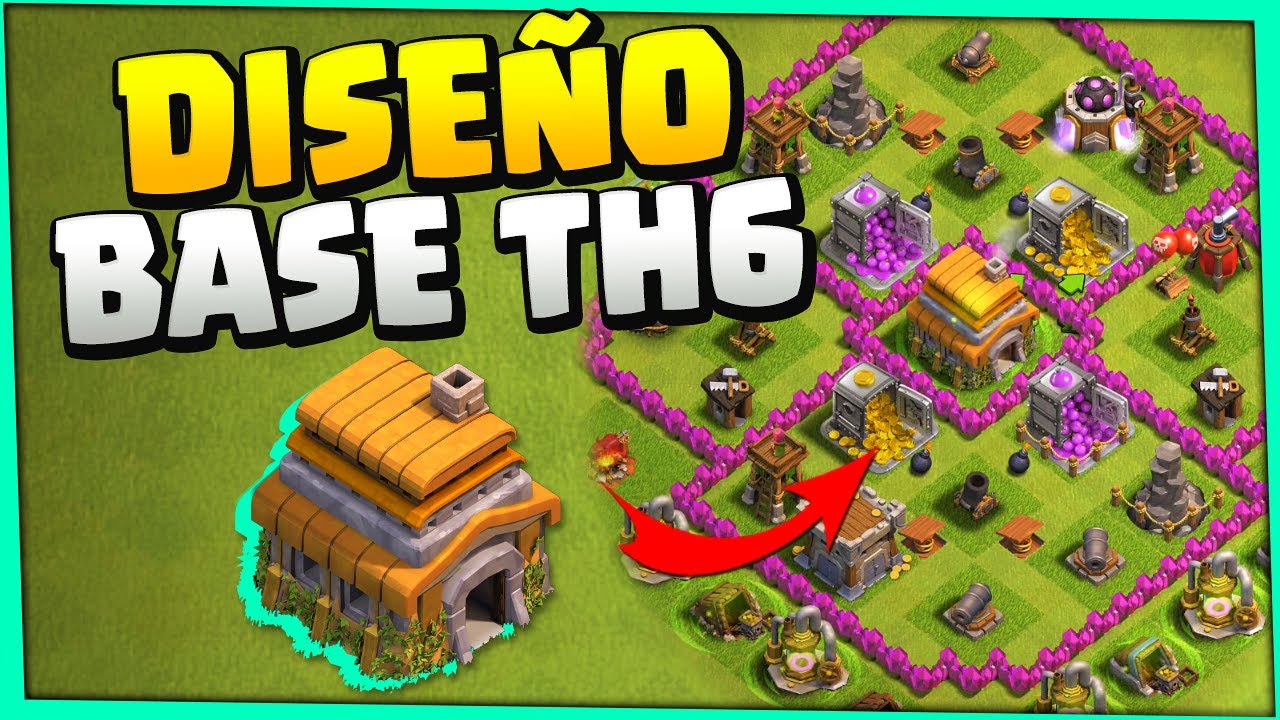 ¡El MEJOR DISEÑO de ALDEA de AYUNTAMIENTO 6! Clash of Clans TH6