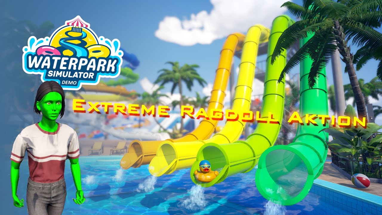 Extremer Ragdoll Fun im eigenen Wasserpark - Waterpark Simulator Demo - 01