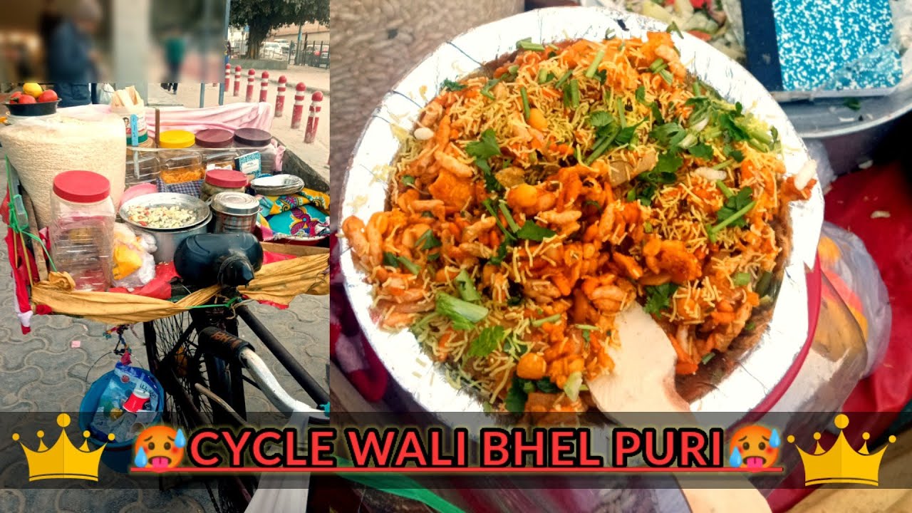 Sarojni Market Me Cycle Par Bechte Hai Bhel Puri At.30 Rs😋 ||jangli foodie ||