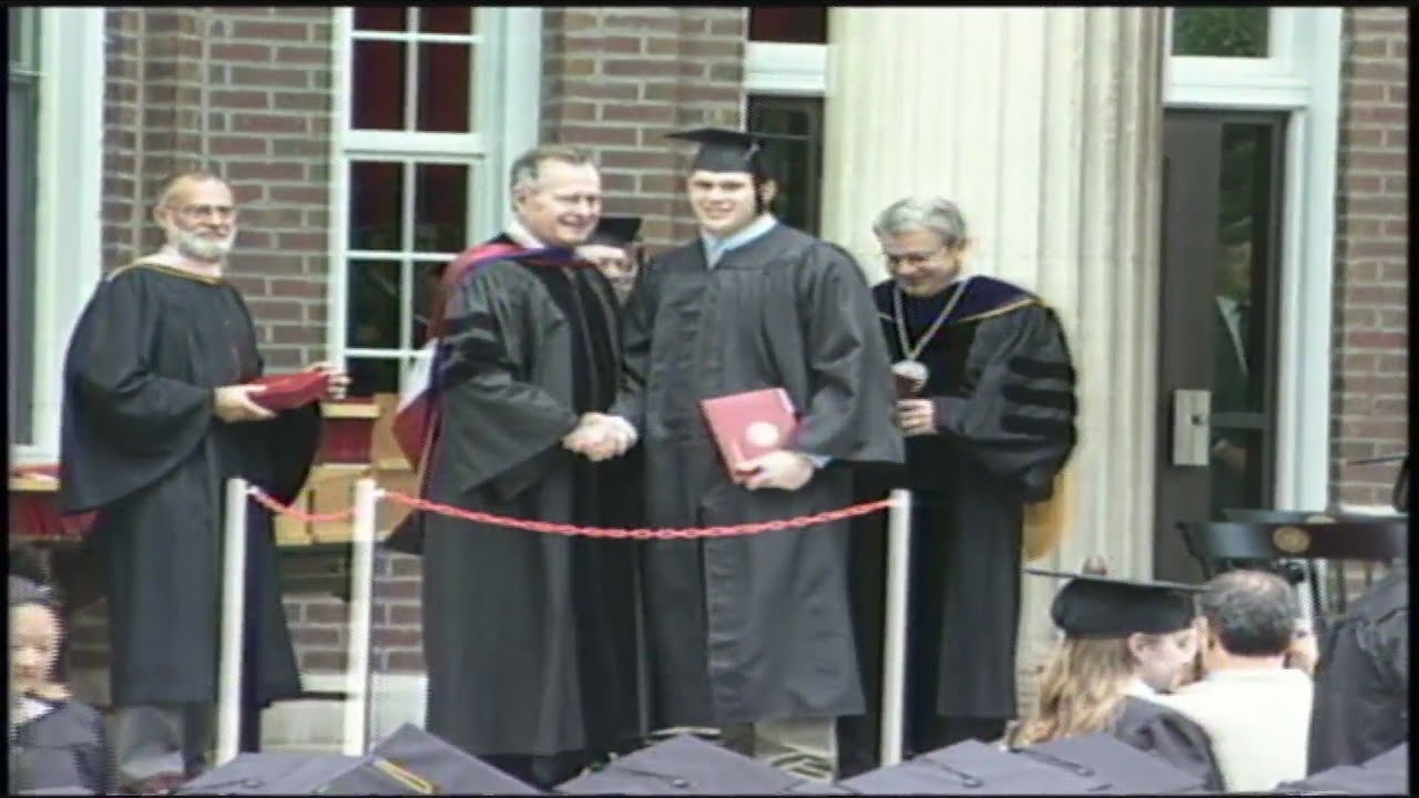 George HW Bush provided words of wisdom to Monmouth College students