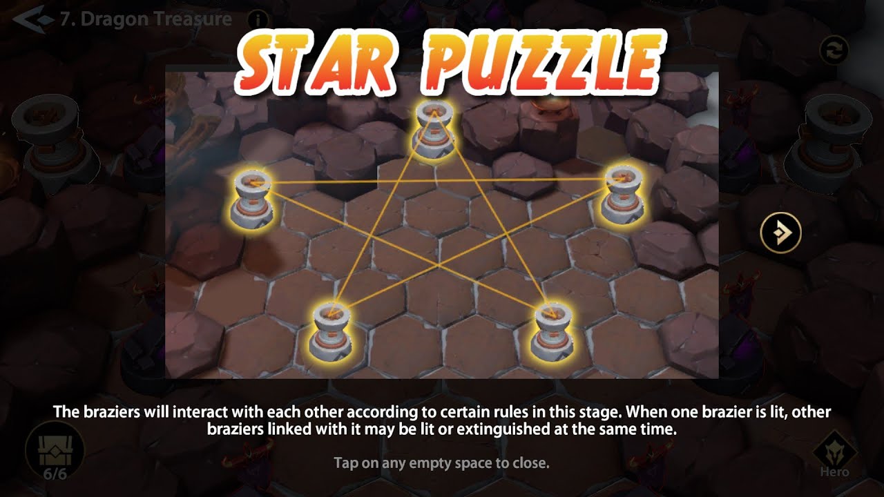 Infinite Magicraid - Solve The Star Puzzle In Space Temple 7 Dragon Treasure