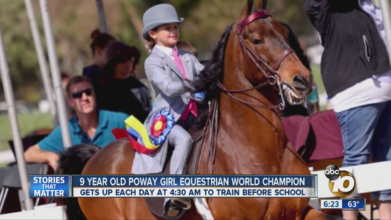 9-year-old Poway girl is equestrian world champion
