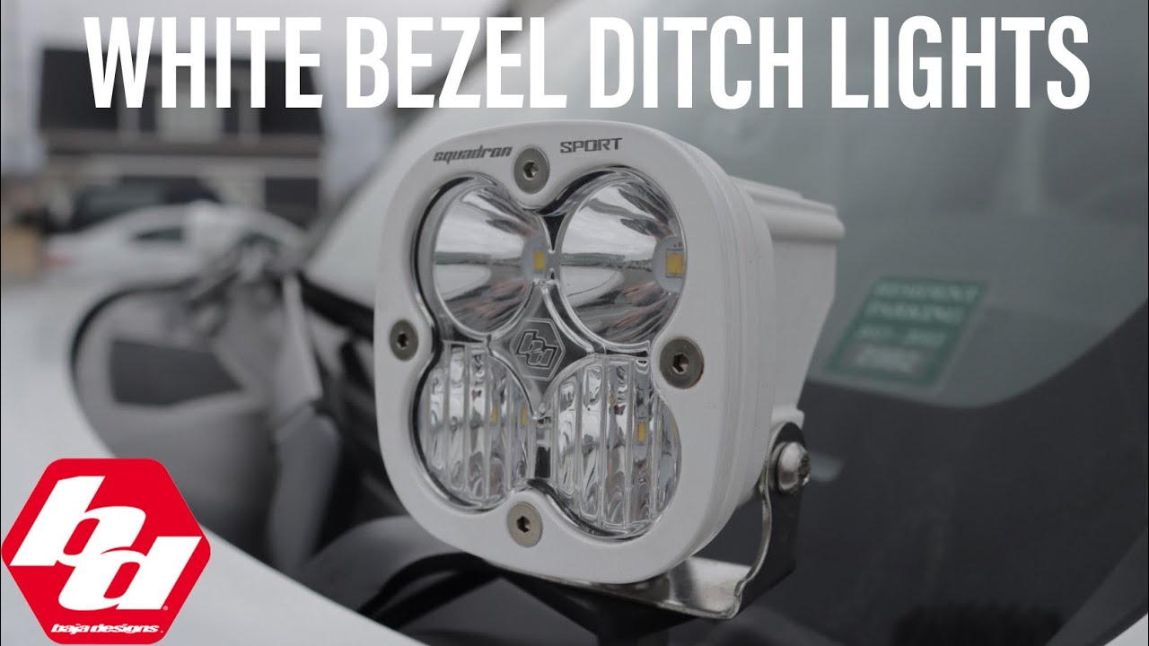 BAJA Designs Squadron Sport (White Bezel) Ditch Light Install on 4Runner!! Looks AMAZING