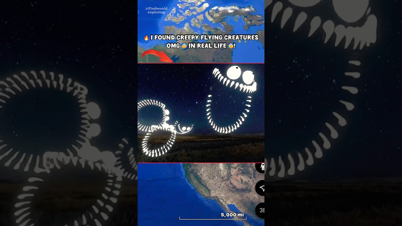🔥I Found Very Creepy Flying Smiley’s Creature On Google Earth 🌍! 