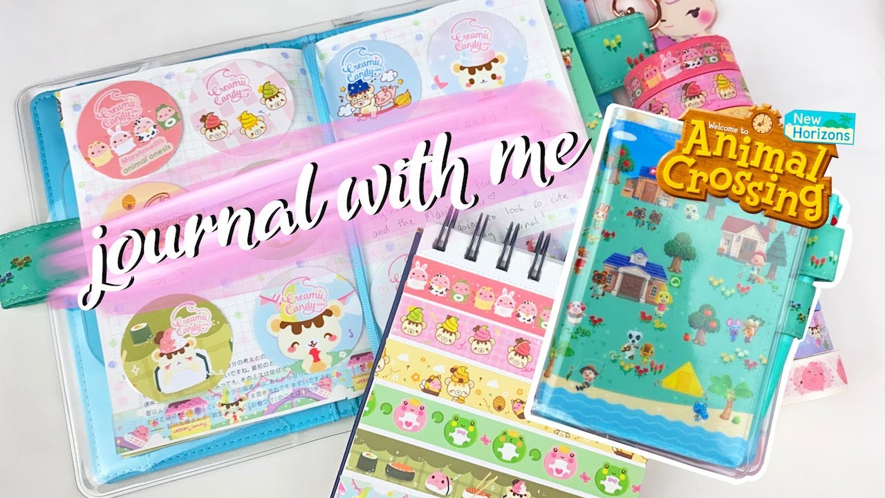 🌸journal and washi tape swatch with me! | animal crossing and creamii candy ♡