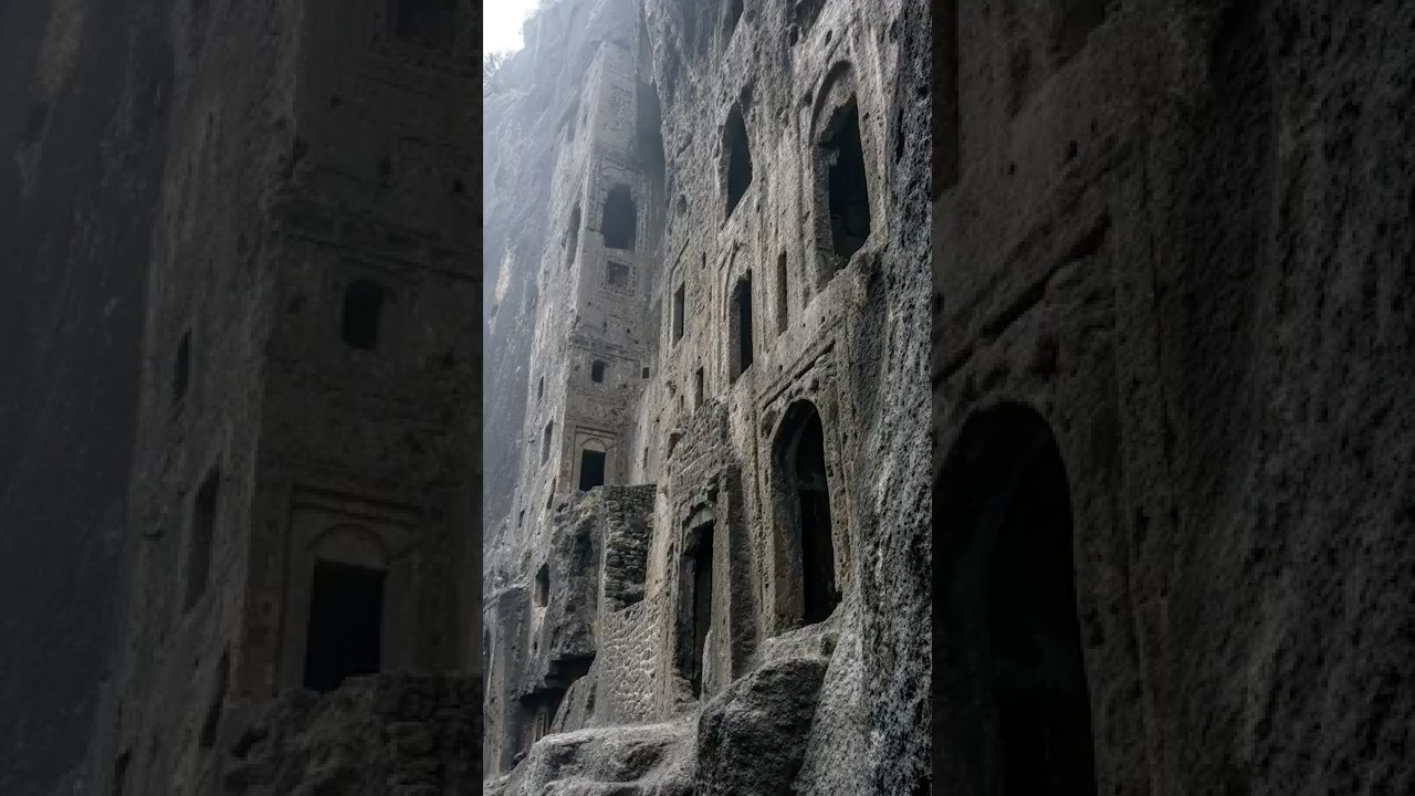 Эта крепость была построена целиком в скале