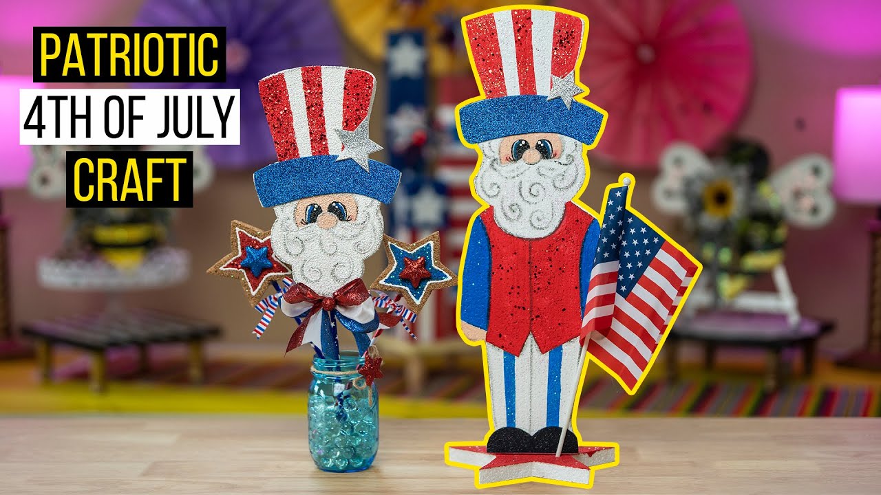 Patriotic 4th of July Craft + GIVEAWAY [FREE PATTERN in DESCRIPTION]