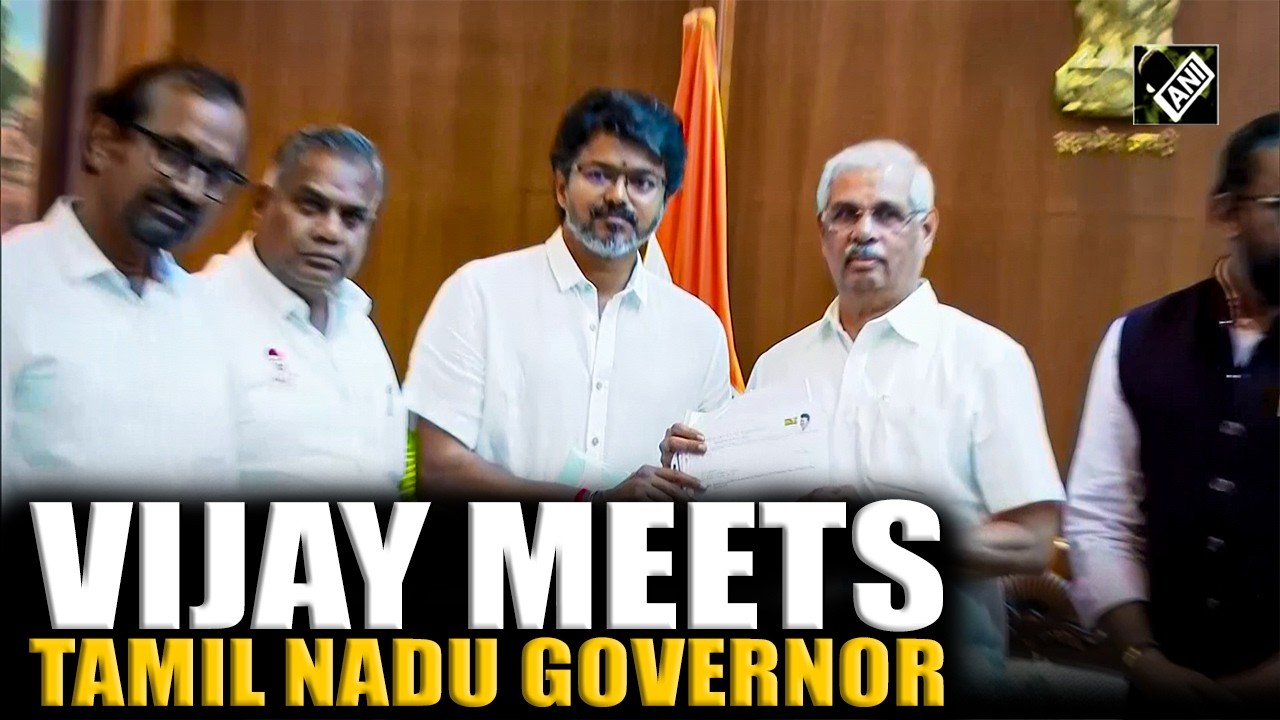 TVK Chief Vijay meets Tamil Nadu Governor at Lok Bhavan In Chennai