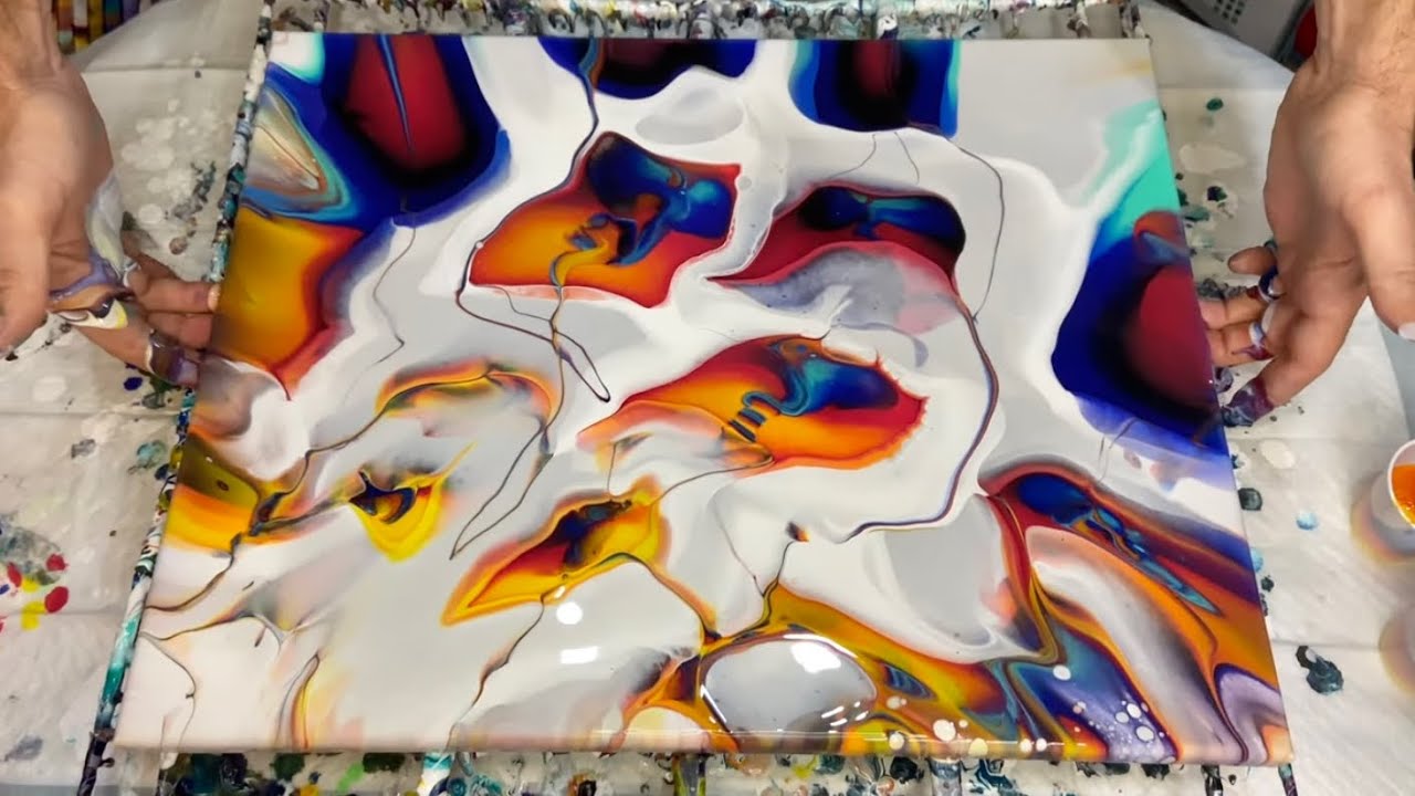 NEW Acrylic Pour Painting Technique! The Multi-Mini Flop Cup!