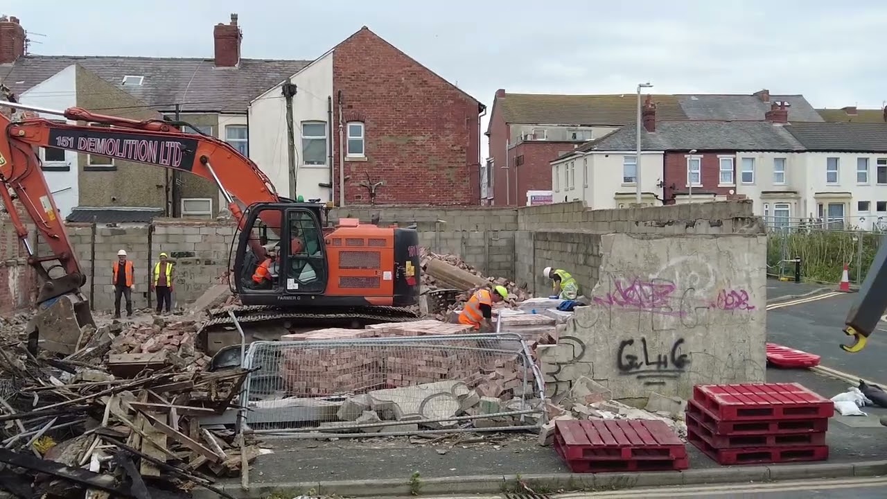Day 2. Let's begin demolition Central Club on Kent Road in Blackpool  Wednesday, 25 June 2025
