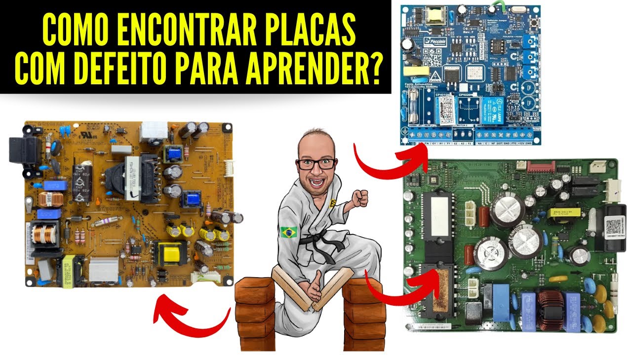 Iniciante em Eletr&ocirc;nica - Como Encontrar Placa Com Defeito para Aprender Eletronica? Facil