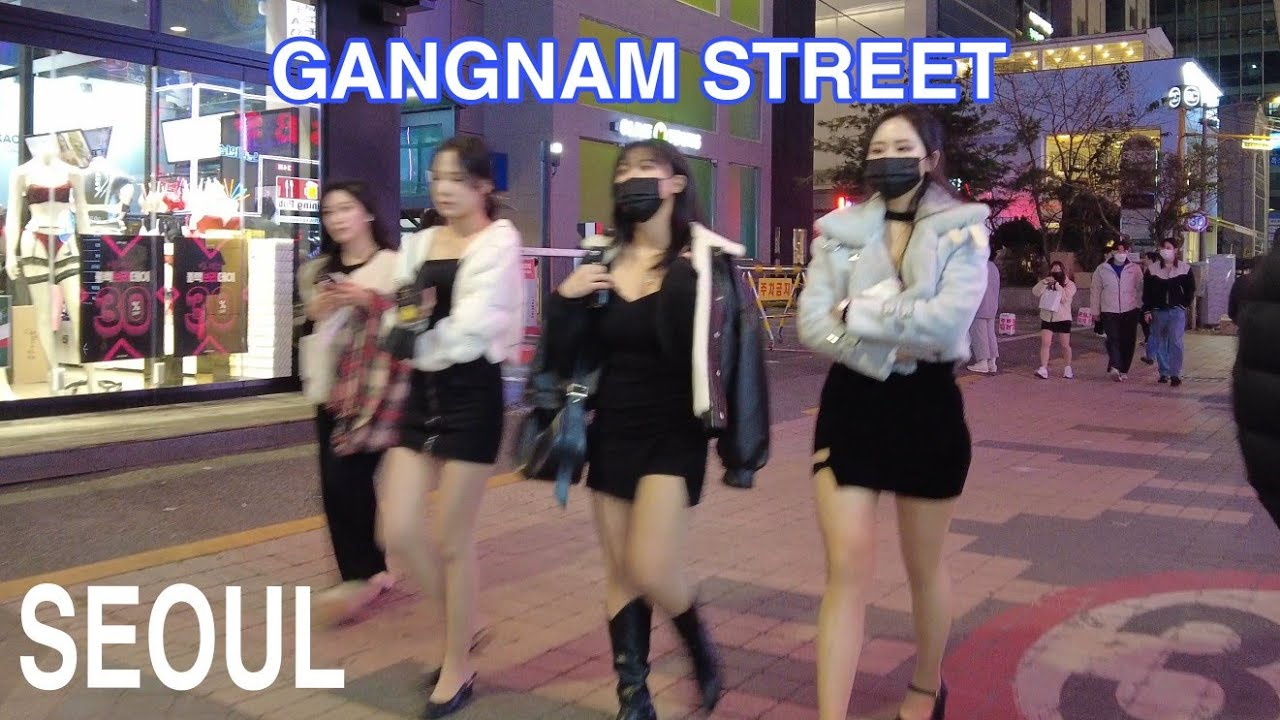 [4K] Saturday night walk in Gangnam-atmosphere Gangnam Street on weekends