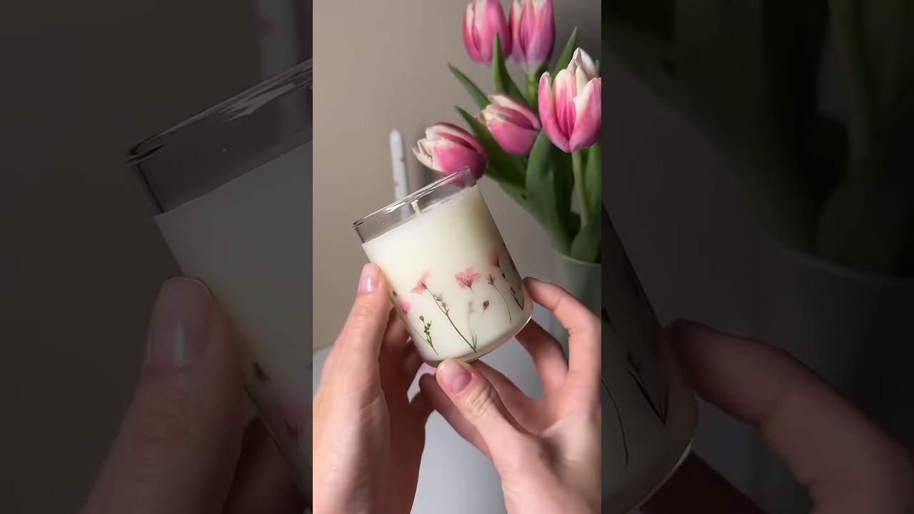 🤩“DIY Aesthetic Candle 🕯️ | Easy Homemade Candle Making | ❤️