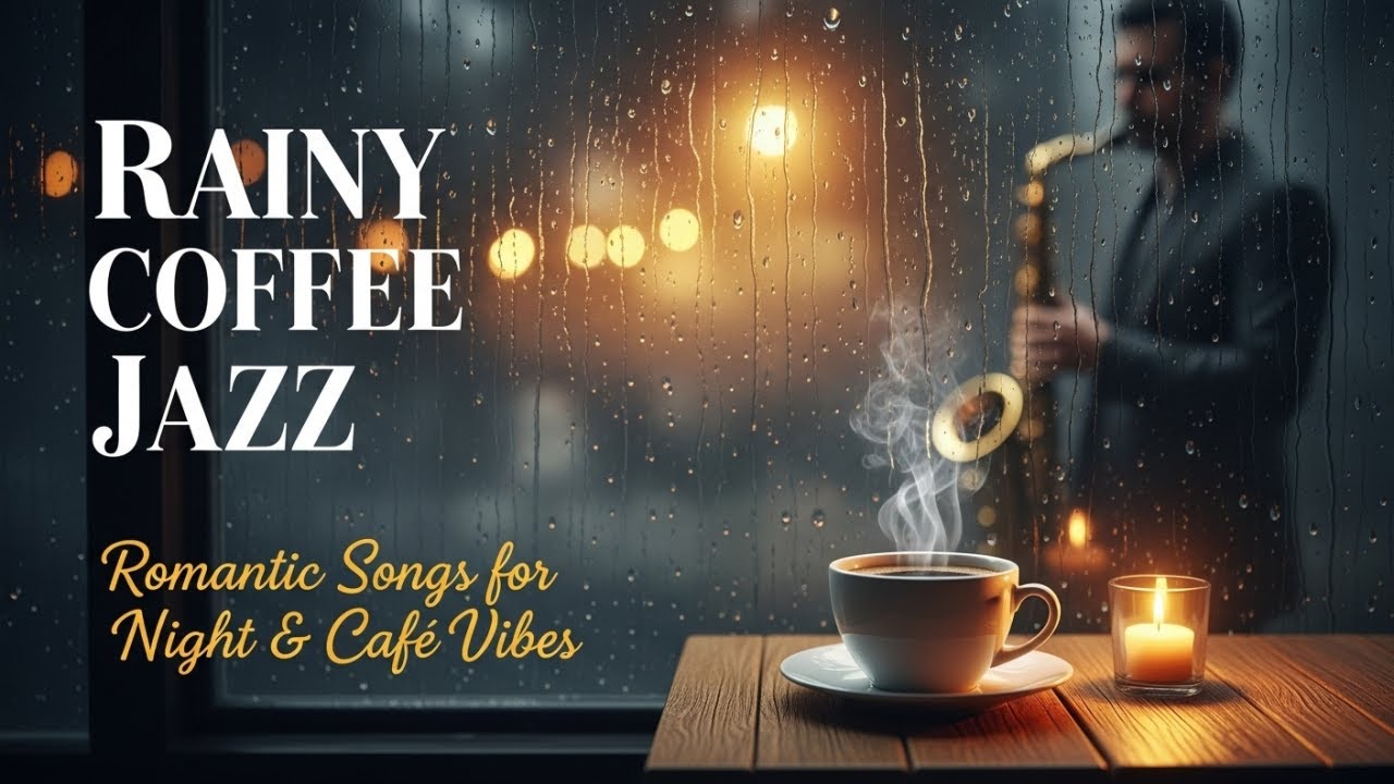 Rainy Coffee Jazz ☕🌧️ – Lagu Jazz Romantis Malam & Suasana Café | Jazzmo Café