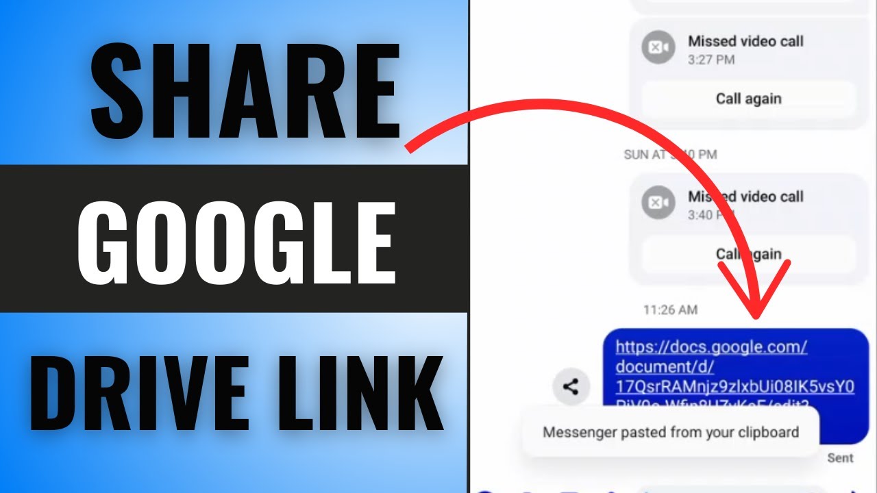 Как поделиться ссылкой на Google Диск через Facebook Messenger