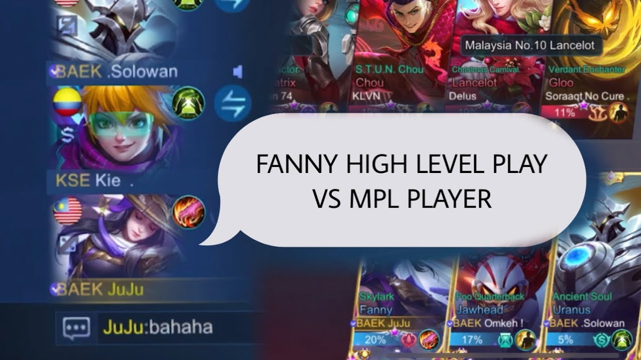 Fanny High level play vs MPL player feat BAEK GP | MLBB