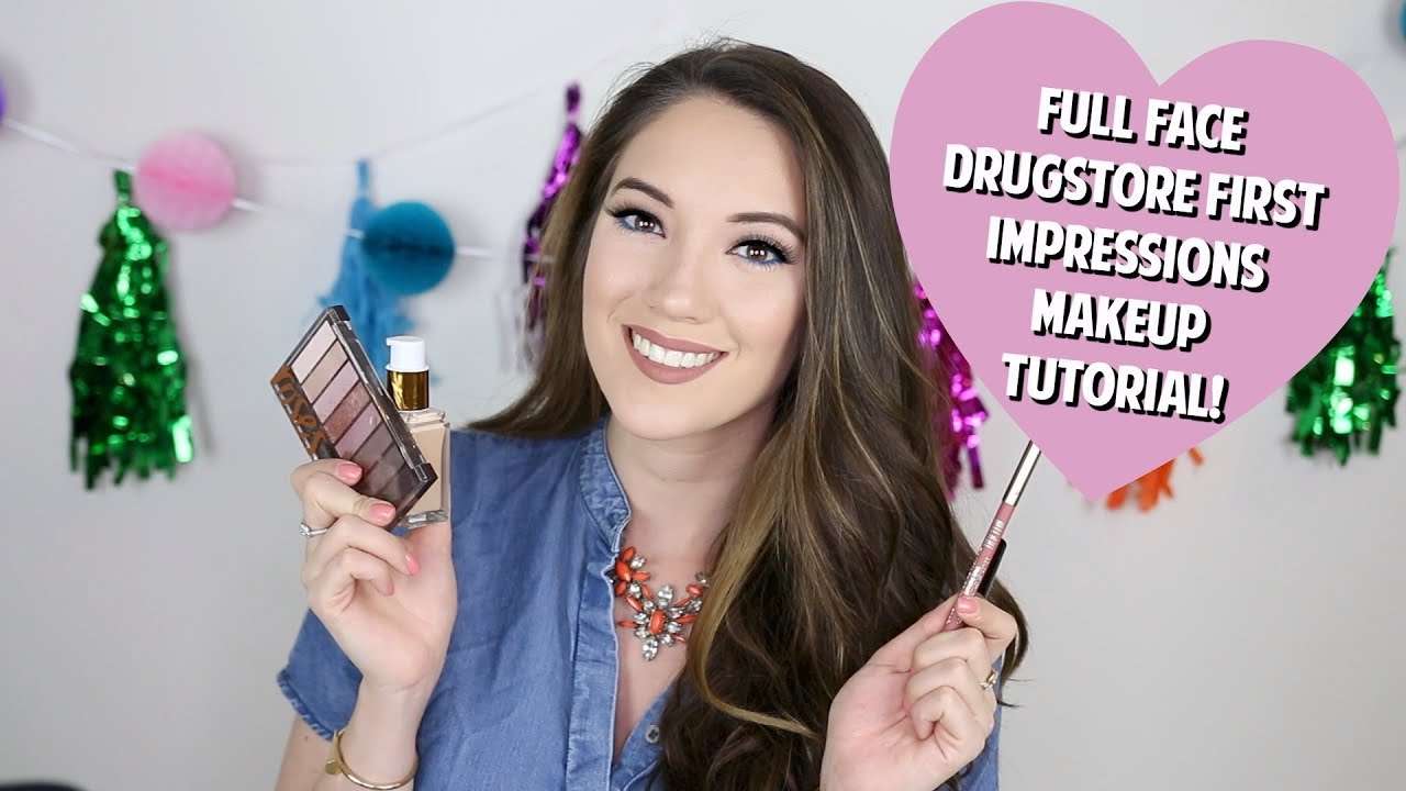 FULL FACE DRUGSTORE FIRST IMPRESSIONS MAKEUP TUTORIAL | Blair Fowler