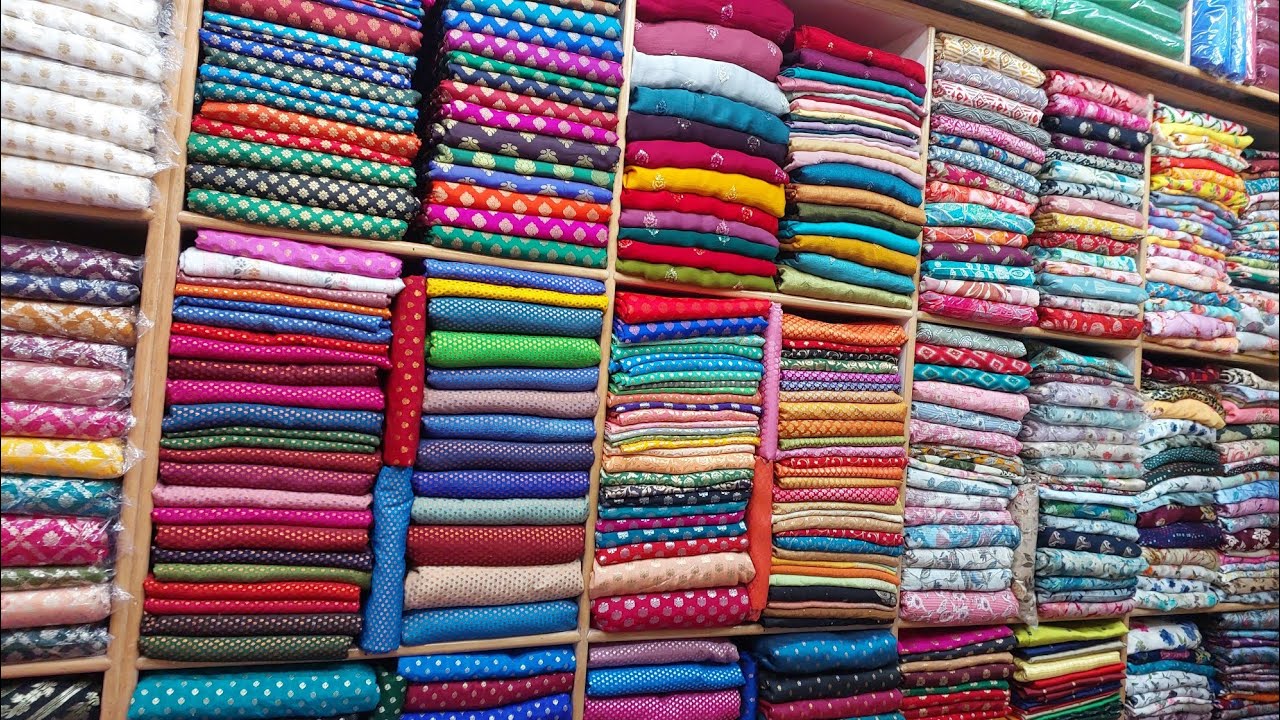 #Chickpet Bangalore Wholesale Fabrics All Kind Materials Single piece courier Available