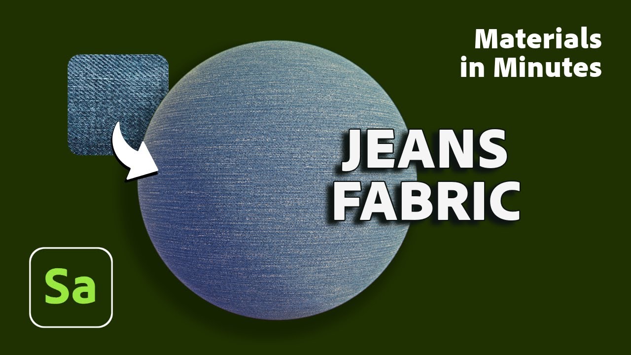 Create Jeans Fabric in Substance 3D Sampler | Materials in Minutes #7 | Adobe Substance 3D