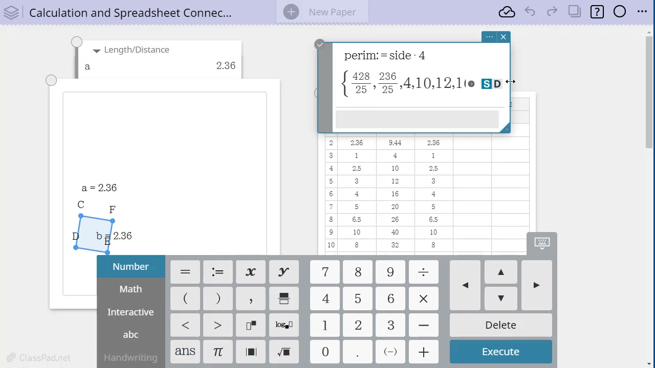 Calculations and Spreadsheet Connectivity