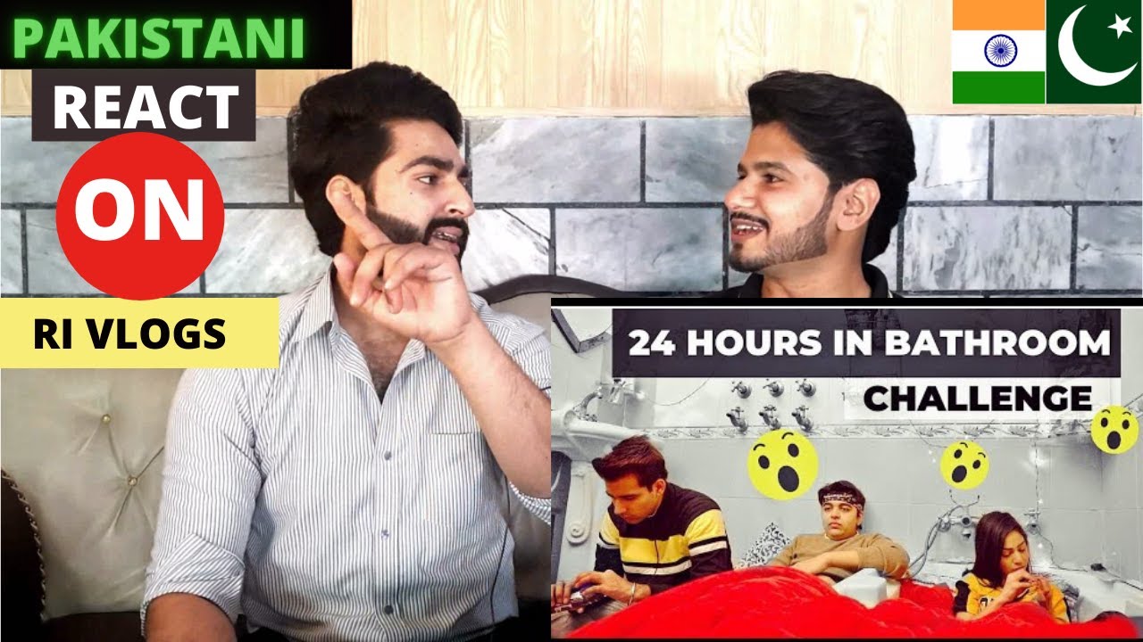Pakistani react on LIVING IN BATHROOM FOR 24 HOURS | Rimorav Vlogs