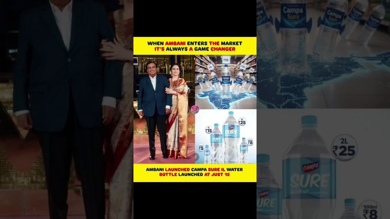 Ambani does it again! Campa Sure water disrupts the market at just ₹15! 💸🔥