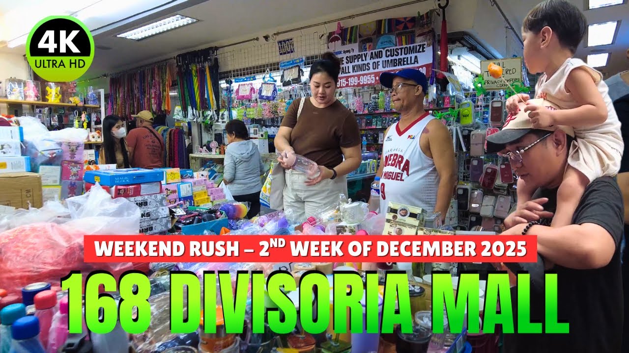 [4K] 168 Shopping Mall December Rush 2025  Grabe ang dami ng tao ngayong Sunday!