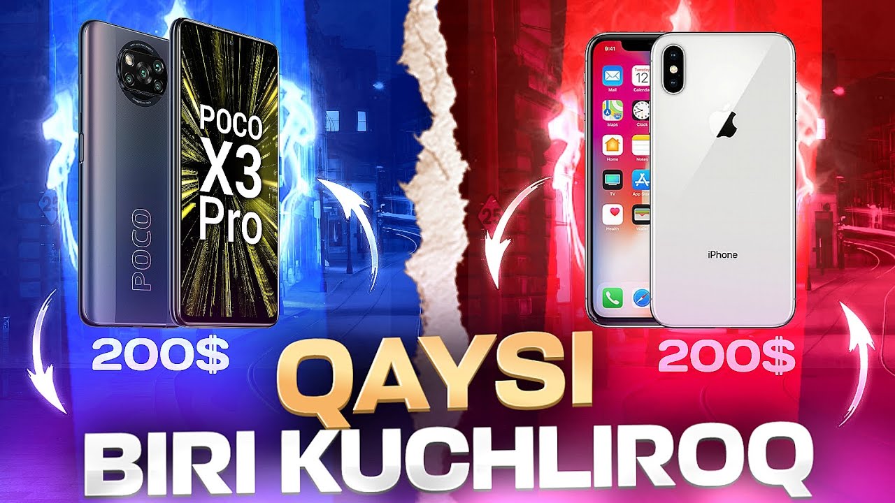 POCO X3 PRO VS IPHONE X | 200$ ANDROID VS 200$ IPHONE 💫