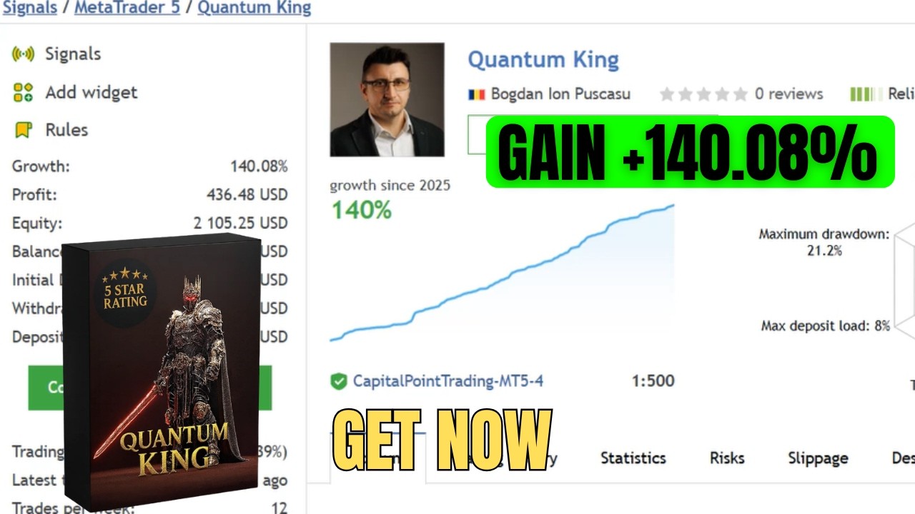 Quantum King Forex EA V2.3 | Smart Grid Trading System for MT4
