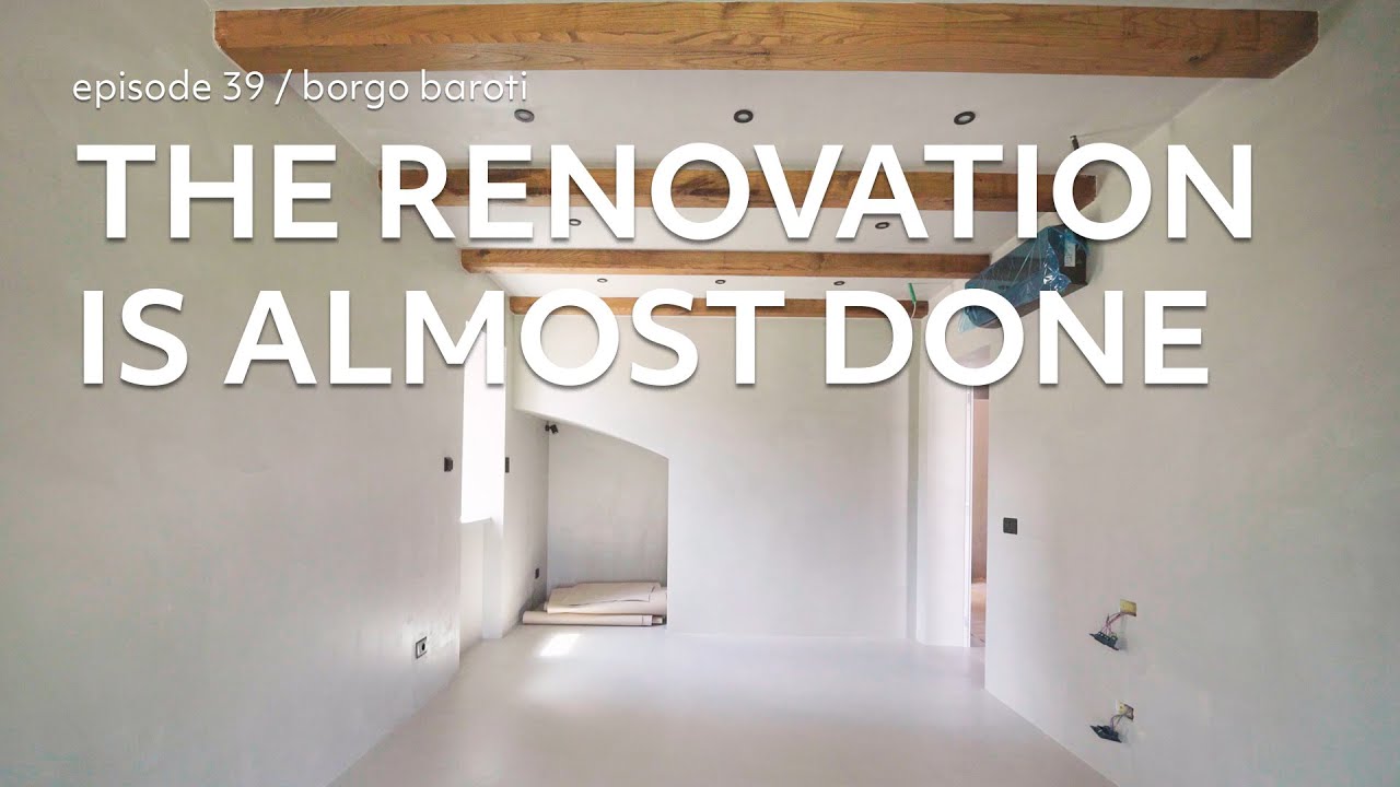 #39  Final look of microcement, we work on the terrace. Italian House Renovation | borgo dicciano