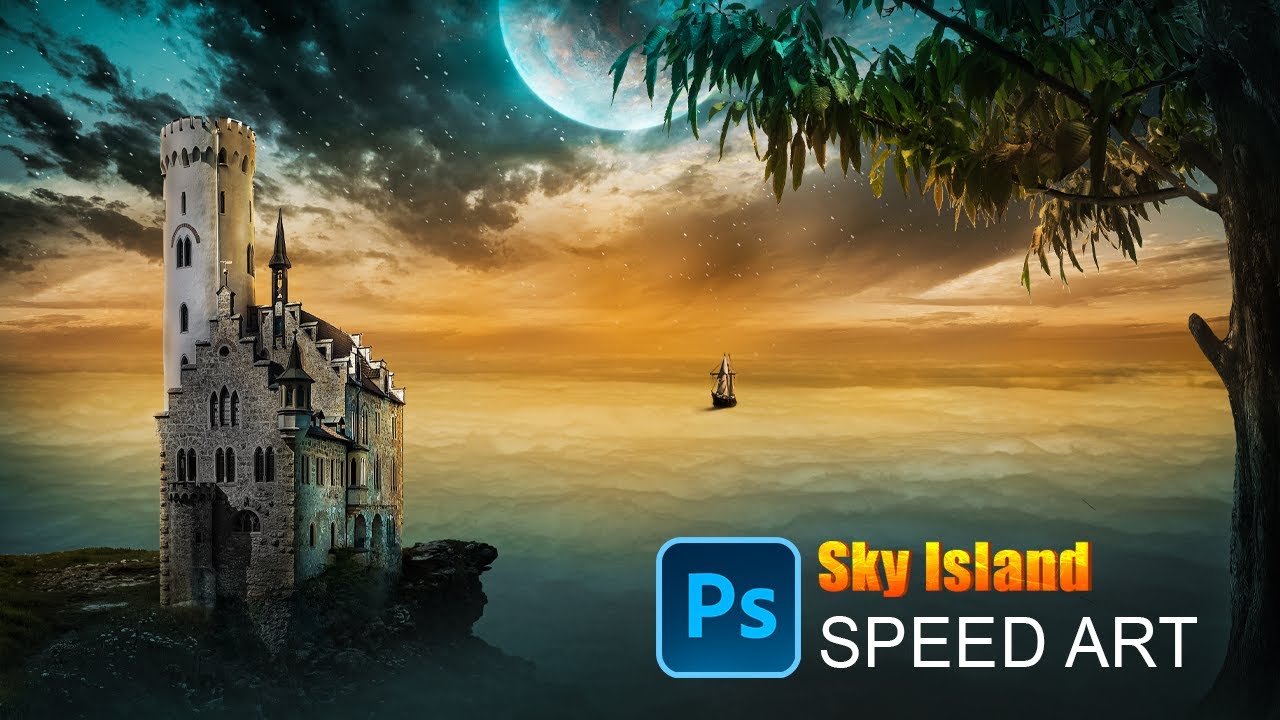 Sky Island - Photoshop Manipulation Tutorial | Speed Art
