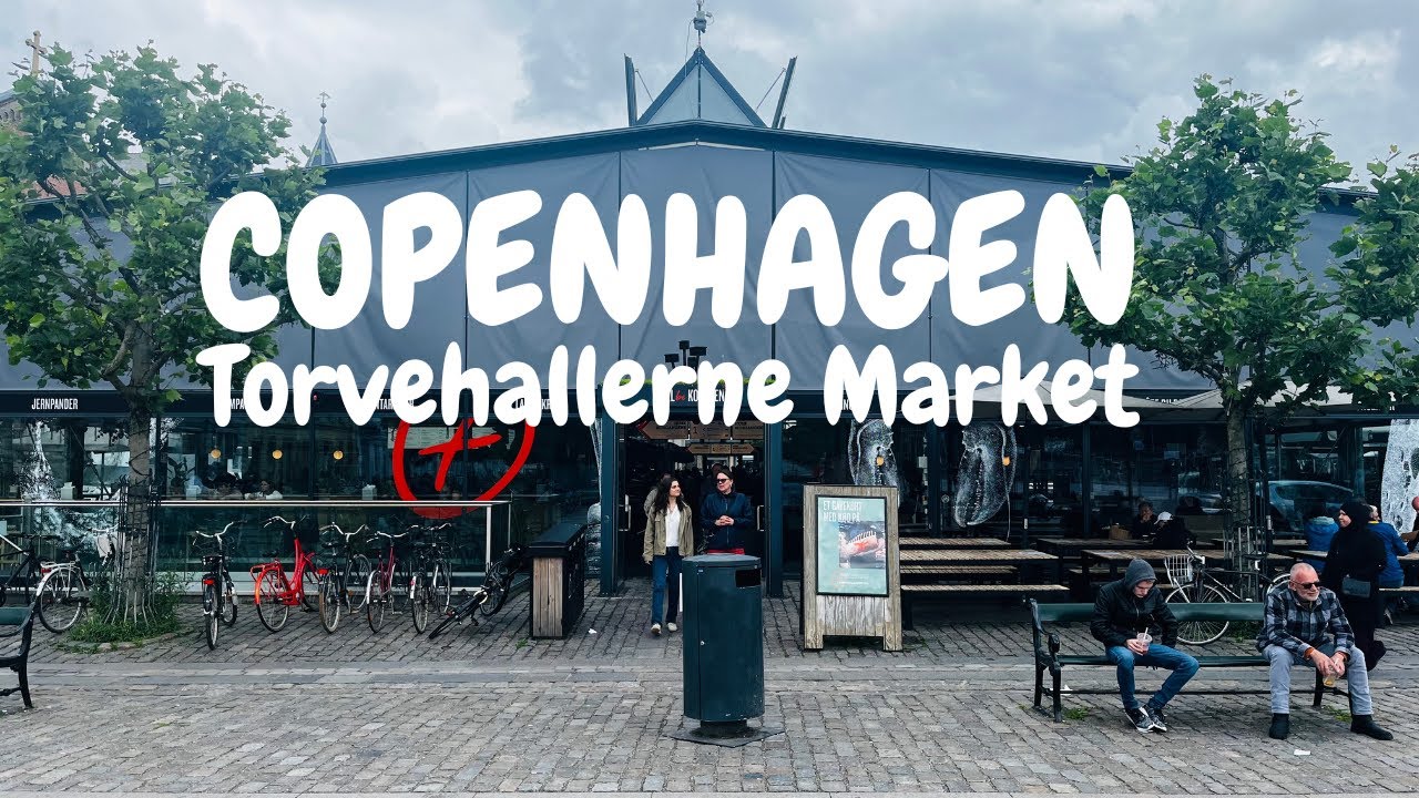 🇩🇰 WALKING TORVEHALLERNE MARKET COPENHAGEN  // Smørrebrød, Fish & more // 4K