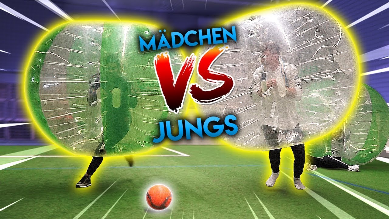 BUBBLE-FU&szlig;BALL Challenge ( M&auml;dchen vs Jungs ) EXTREM 💥⚽️