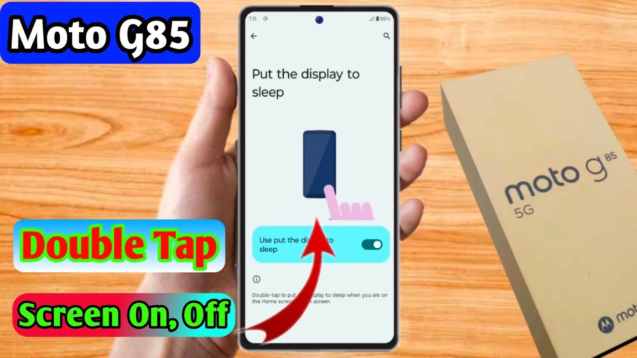 moto g85 5g double tap screen on off, moto g85 5g double tap setting