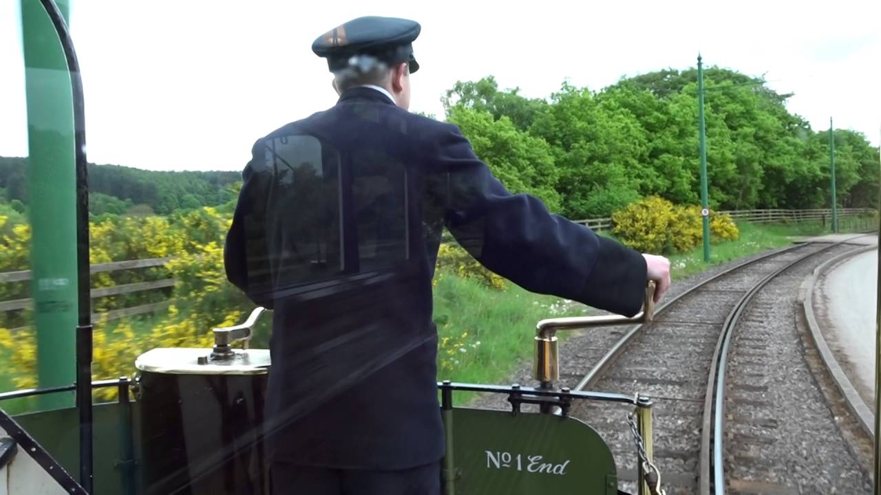 Tram 114 Beamish Museum. Drivers perspective 280516