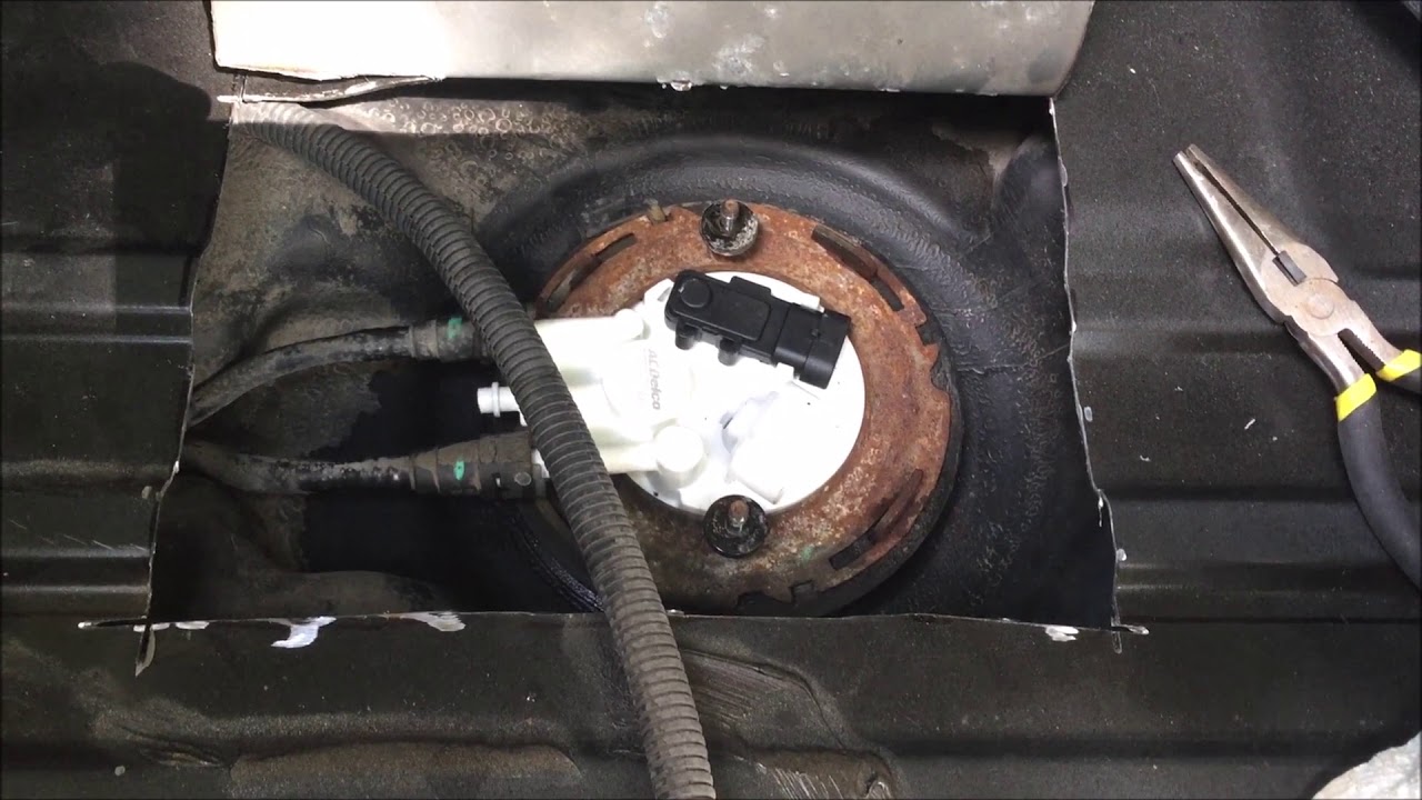OldGuyDIY 01 Chevy Suburban 1 Hour Access Fuel Pump Replace Cut Floor Dont Drop Tank NBS Tahoe Yukon