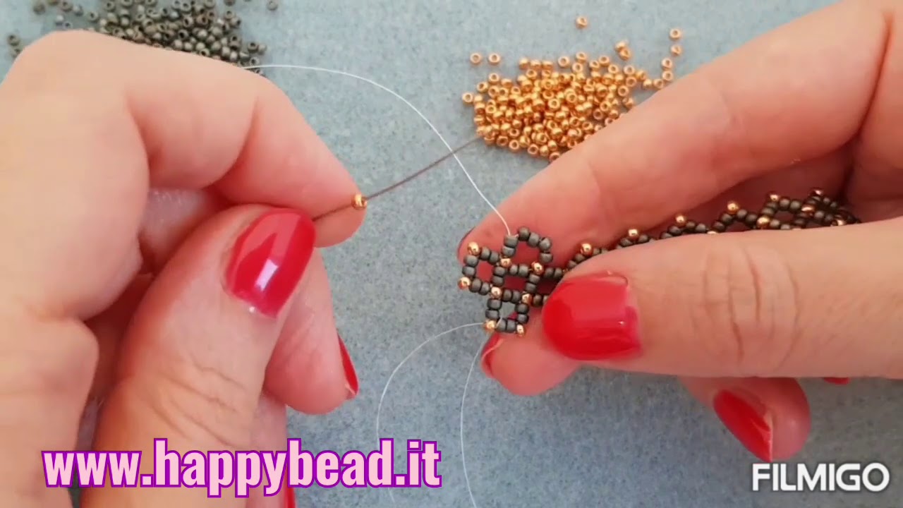 Bead Tutorial Miyuki RAW Stitch Net Bracelet intermediate