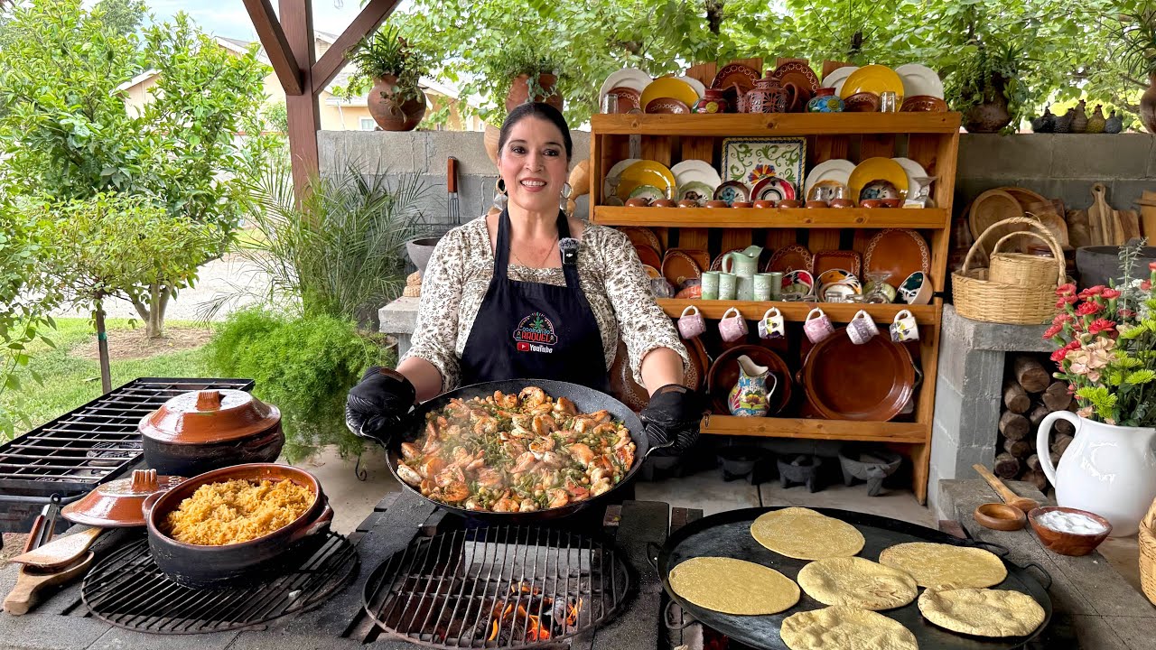 CAMARONES CON NOPALES A LA MEXICANA Y DE COMPRAS!!