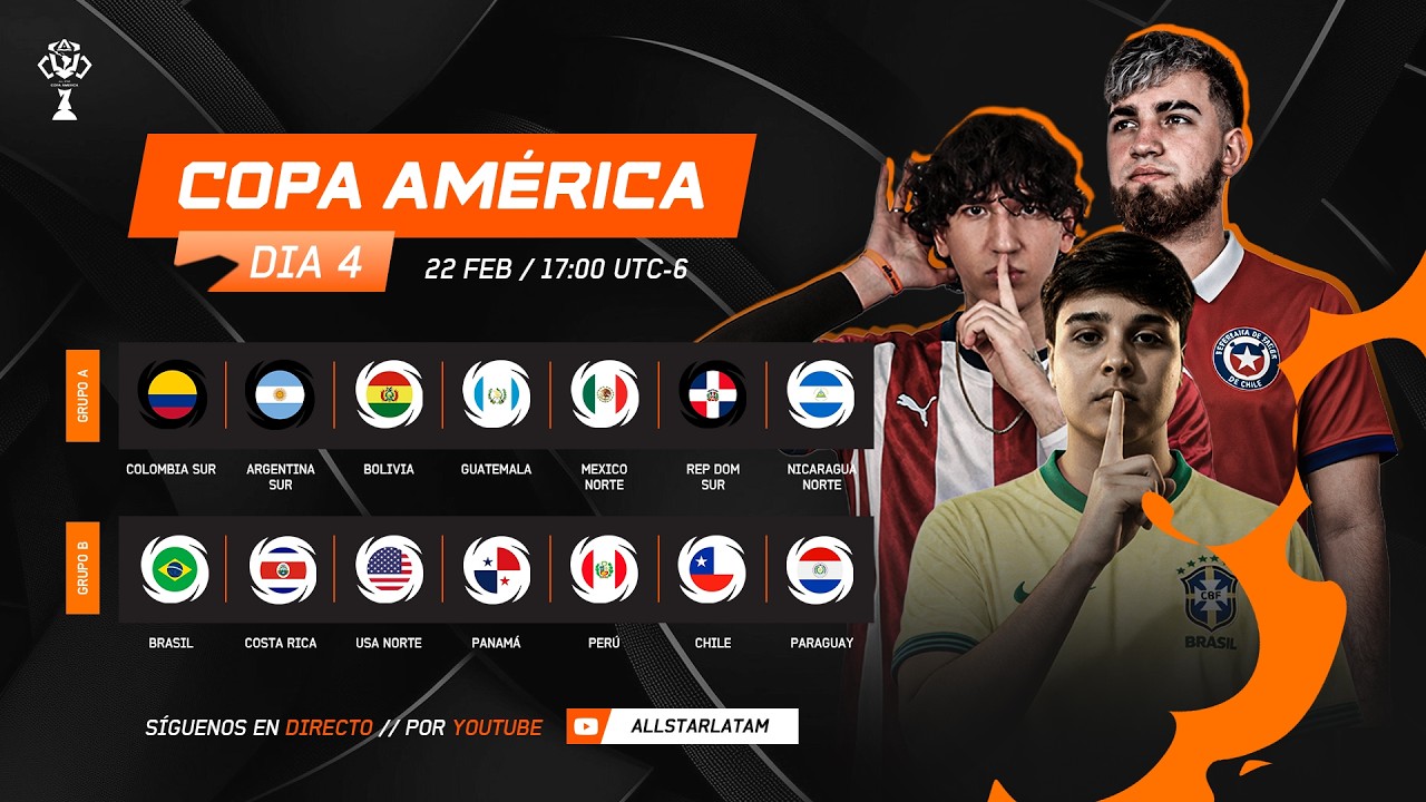 COPA AMERICA FREE FIRE 🏆❤️ Knockout Stage - DIA 4 🏆❤️ Grupos A vs B ❤️