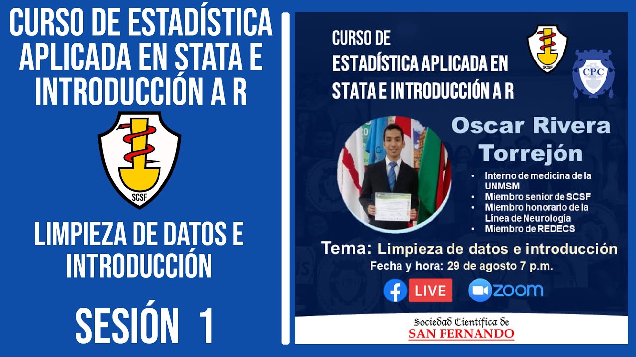 STATA & R - LIMPIEZA DE DATOS E INTRODUCCIÓN - Dr. Oscar Rivera Torrejón