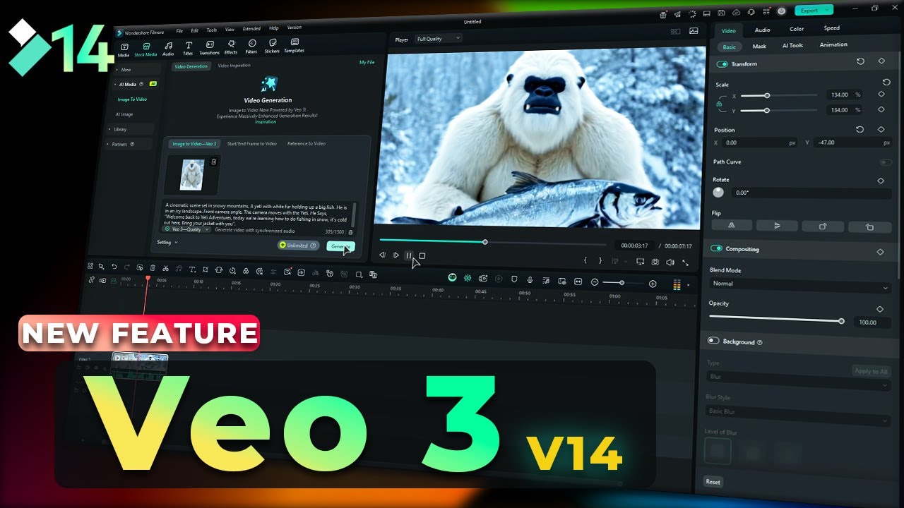 Filmora VEO 3 Tutorial - Create Stunning AI Videos from Prompts & Images (Full Guide for Beginners)