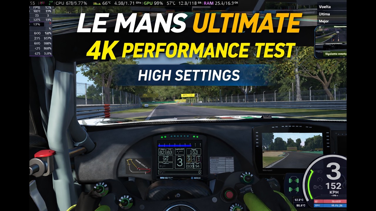 Le Mans Ultimate | Monza 4K High Settings | RTX 3080 Ti + Ryzen 7 7800X3D